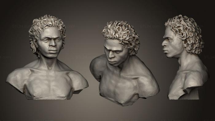 Бюсты и головы античные и исторические (Неизвестный мужчина 11, BUSTA_0545) 3D модель для ЧПУ станка